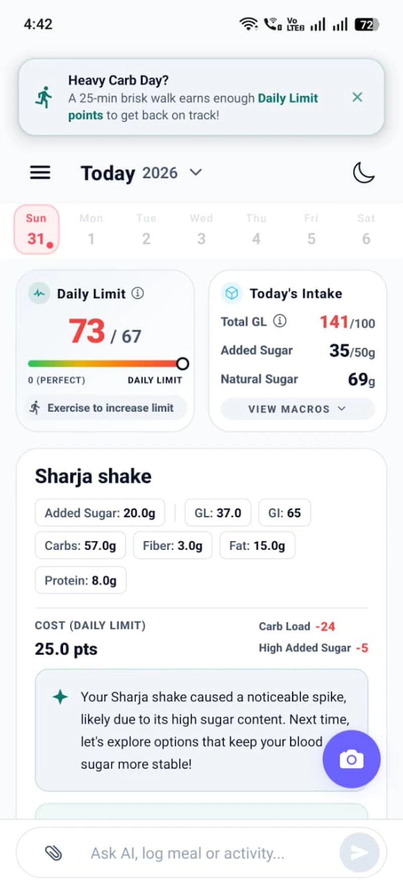 Blood Sugar Meal Tracker App - Sugu screenshot 5