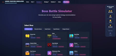 Anime Fighting Simulator Calculator gallery image