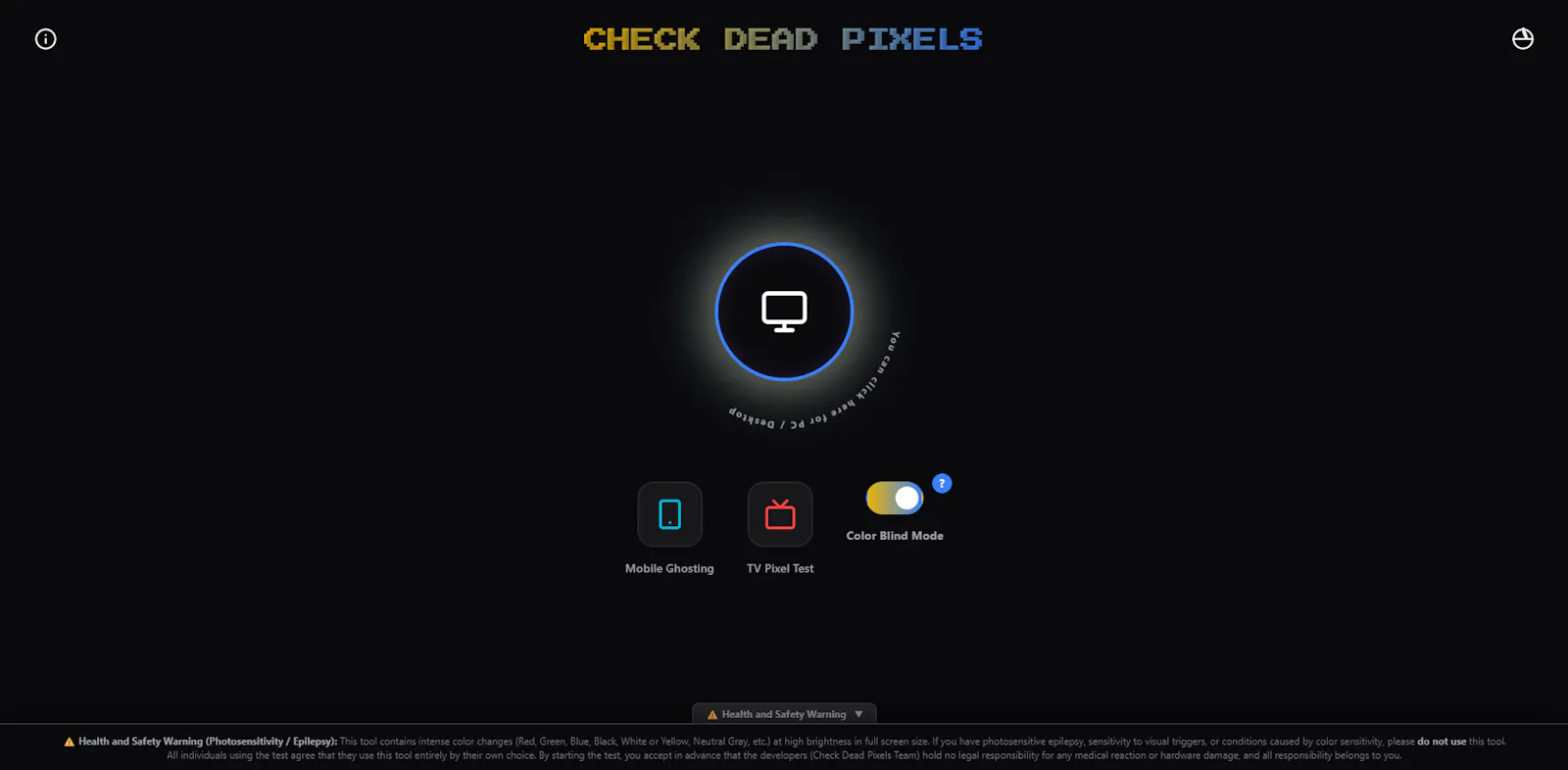 Check dead pixels screenshot 2