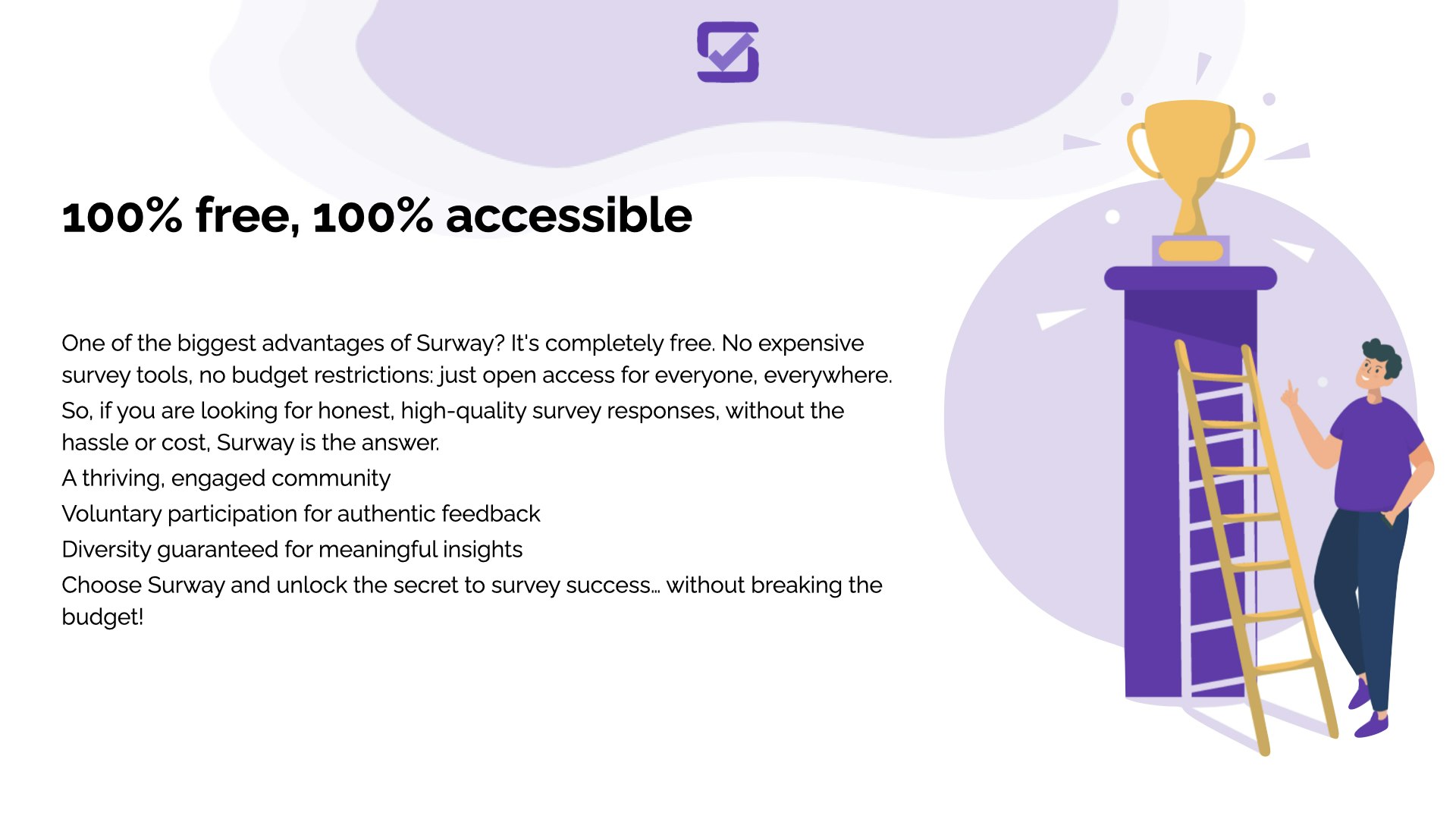 Surway.io - Donde se encuentran las opiniones: respuestas reales, costo cero media 7