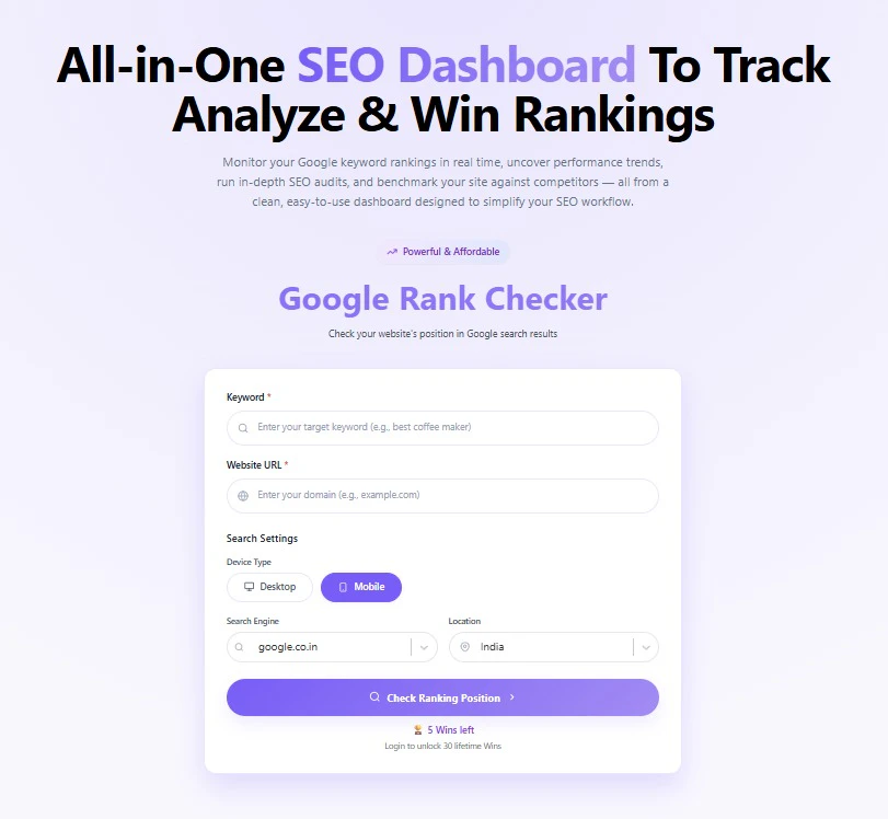 My Keyword Rank Checker 대표 미리보기