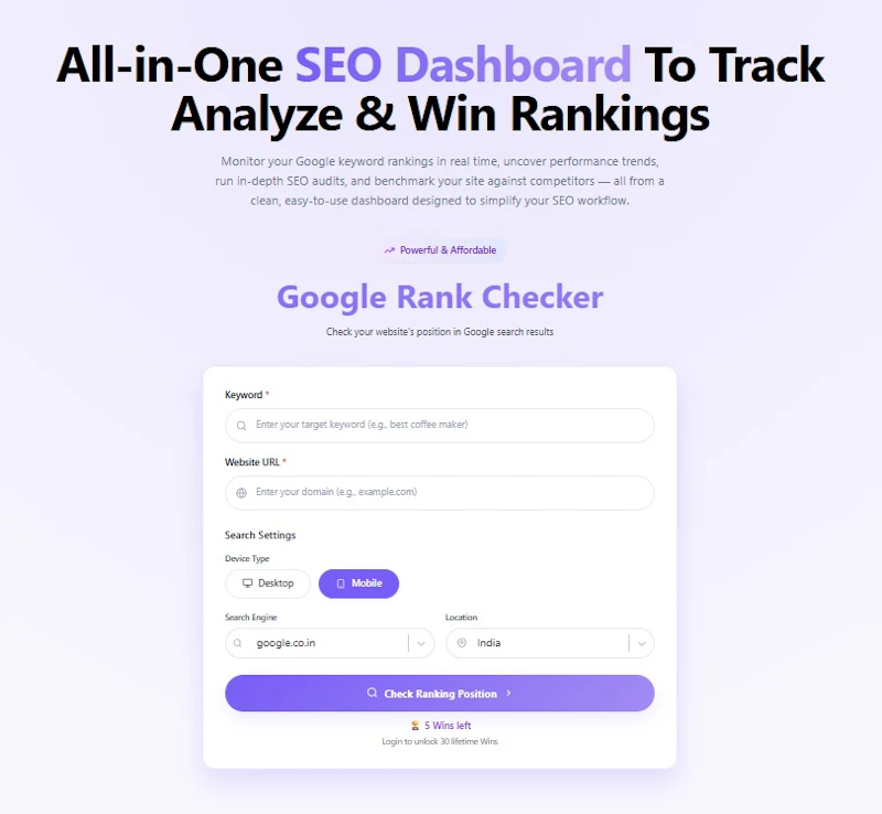 My Keyword Rank Checker screenshot 1