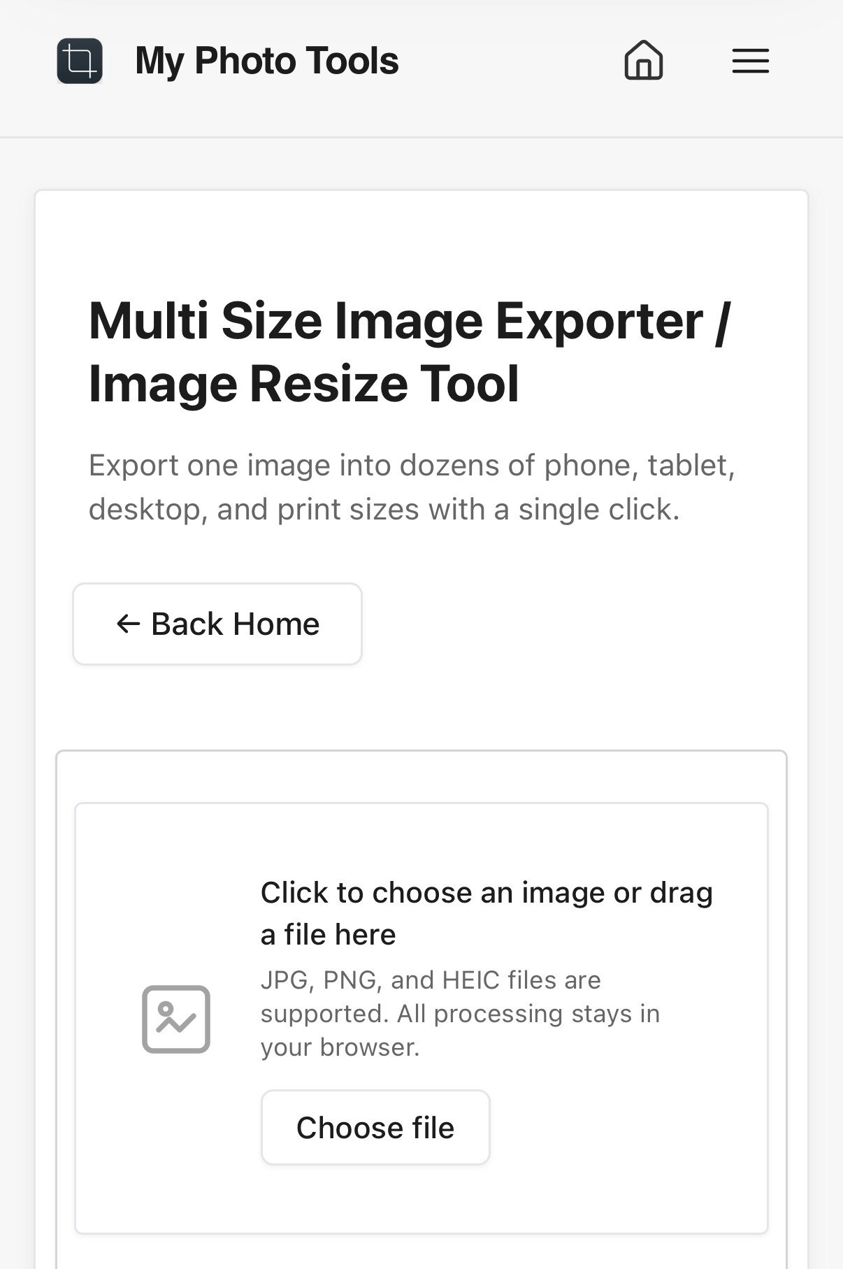 My Photo Tools - Screenshot 2 showing product features and functionality