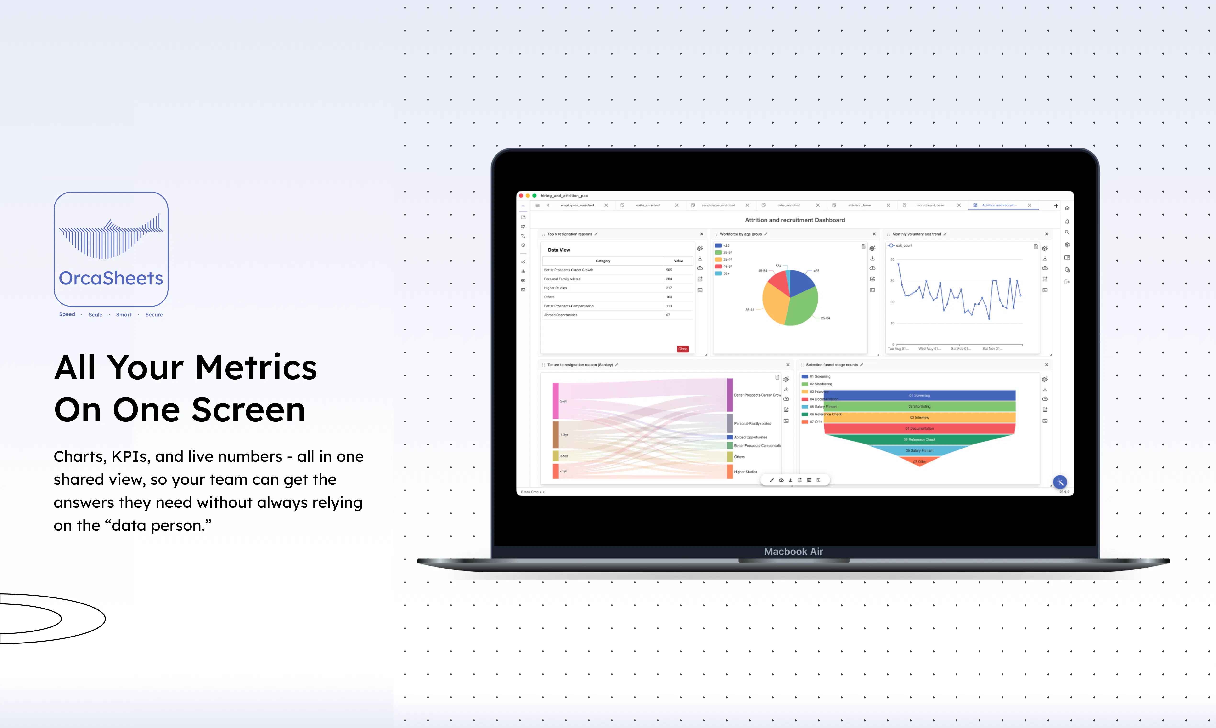 OrcaSheets AI Dashboards screenshot