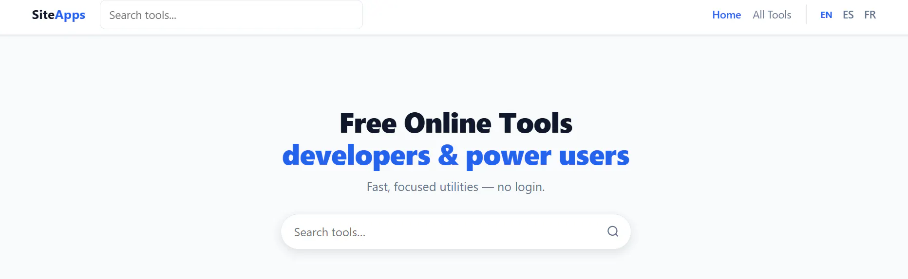 SiteApps 제품 배너