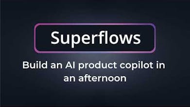 Logotipo do AI copiloto do Superflows com design elegante.