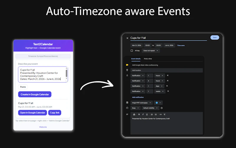 Text2Calendar screenshot 4