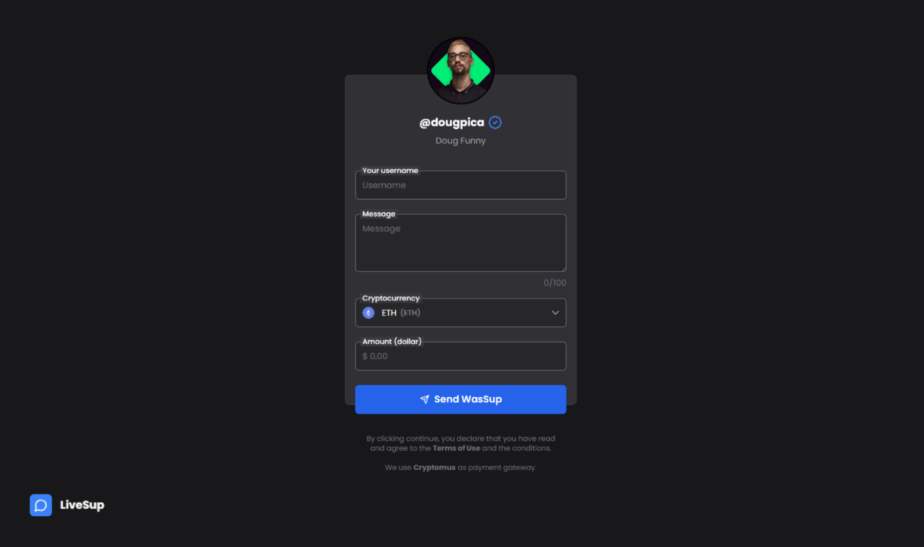 Live Sup Crypto donations for streamers media 3