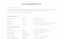 Live Football On TV Guide media 1