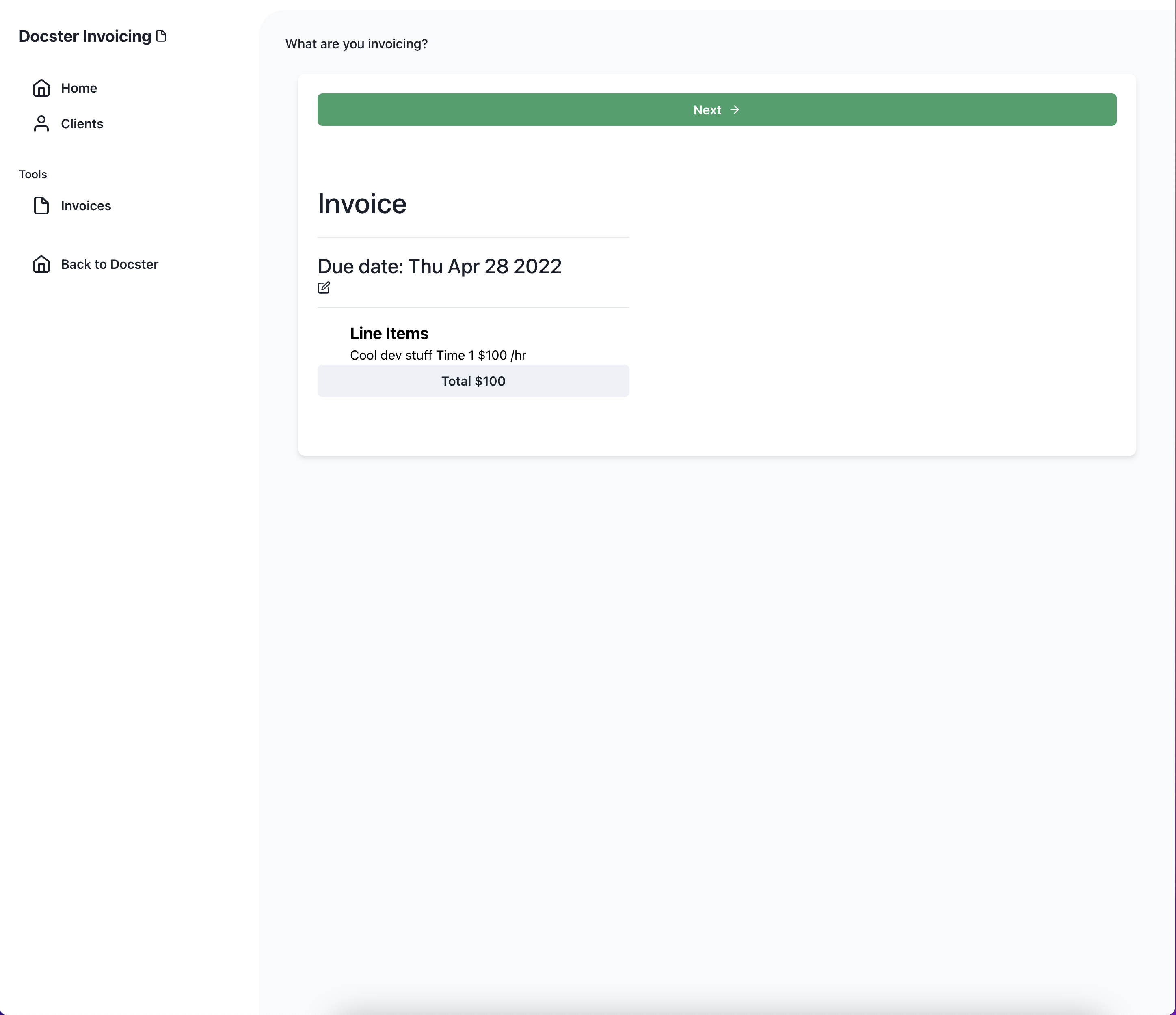 Docster Invoicing gallery image