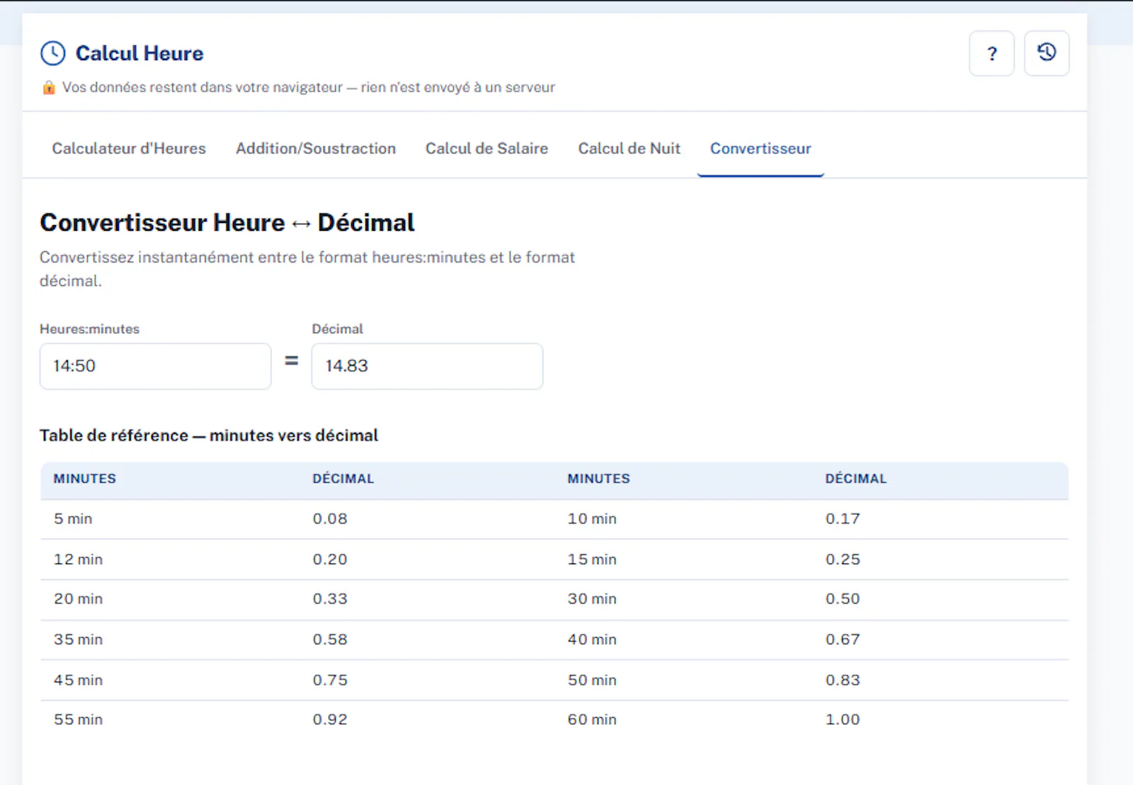 Calcul Heure screenshot 3