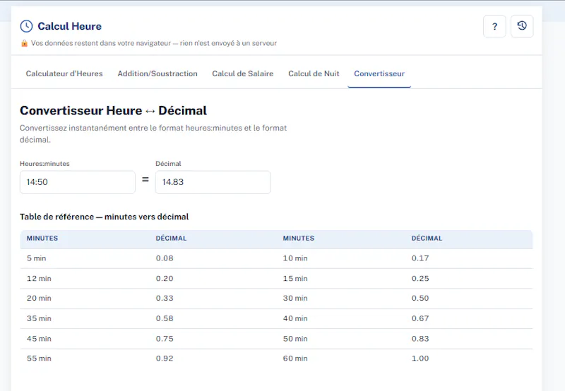 Calcul Heure screenshot 3