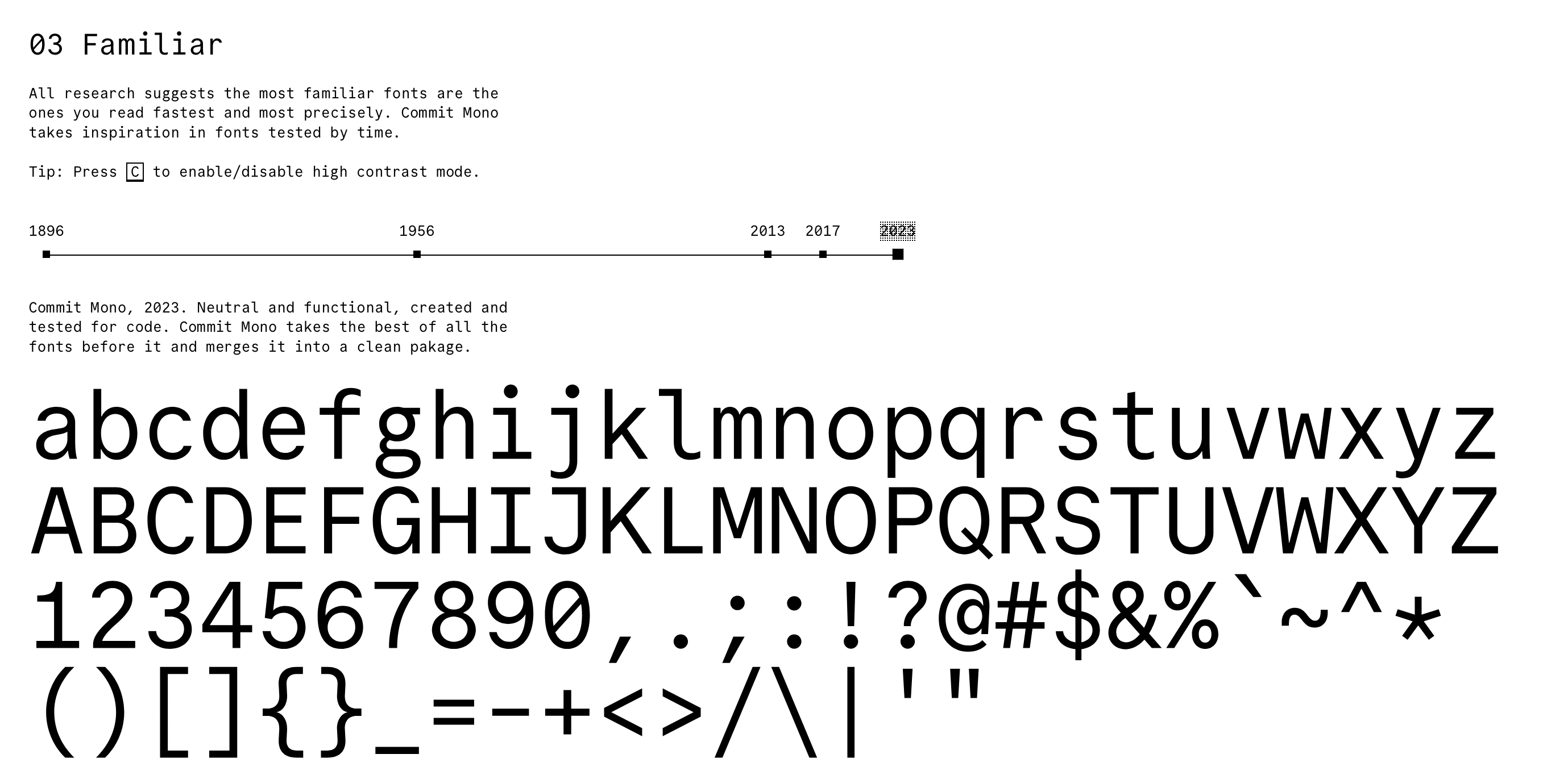 Commit Mono gallery image