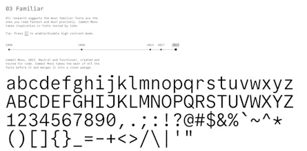 Commit Mono gallery image