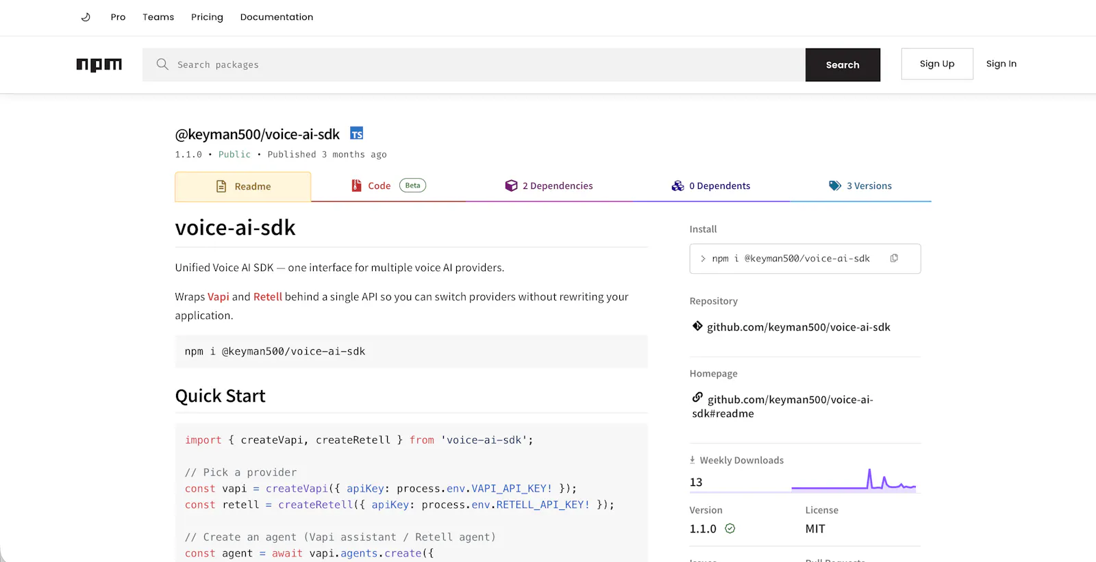 voice-ai-sdk screenshot 1