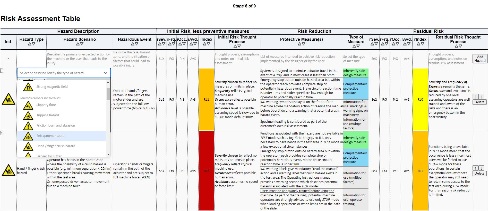 YinterLock - ISO 12100 위험 평가 - PDF 또는 Excel의 무료 수출 미디어 2