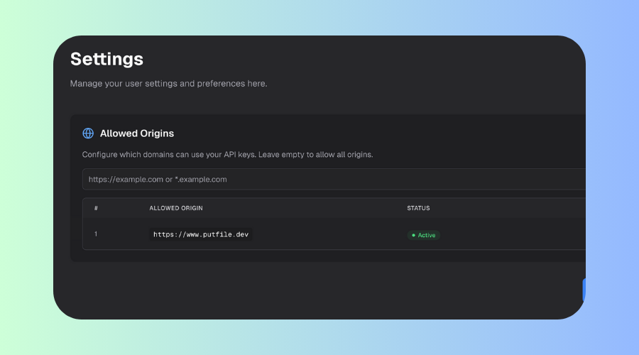 PutFile.dev - Screenshot 4 showing product features and functionality