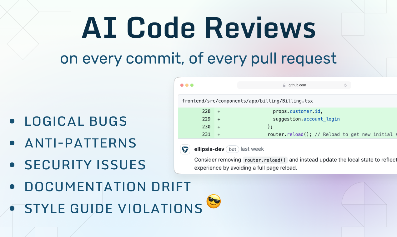 startuptile Ellipsis-Dynamic AI code reviews & bug fixes in a single click