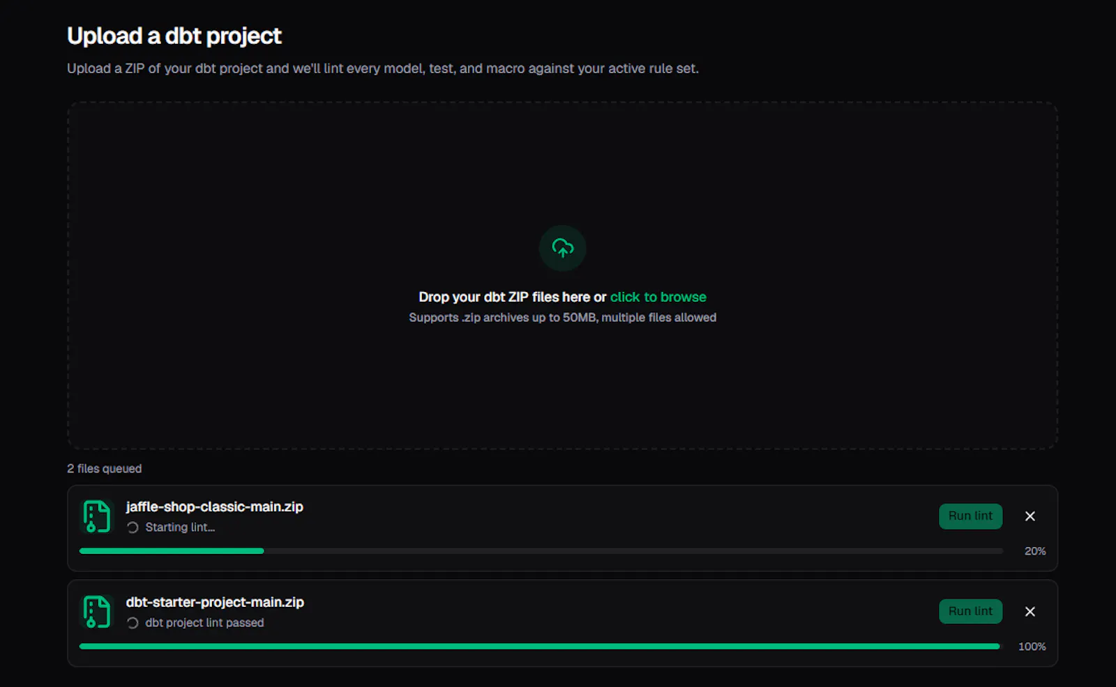 DBTLint screenshot 3