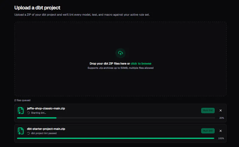 DBTLint screenshot 3