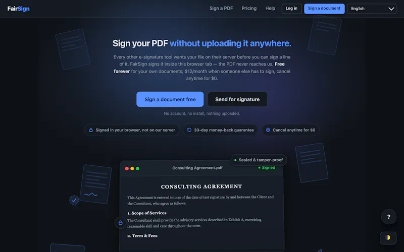 FairSign screenshot 1