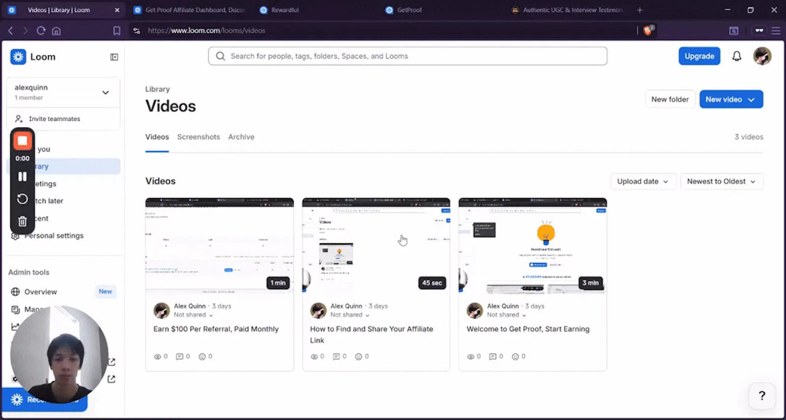 GetProof screenshot 1 (video preview)