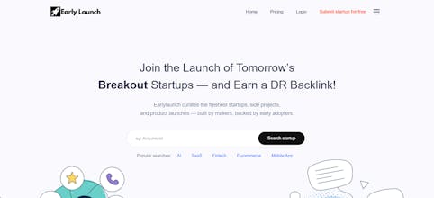 Submit your startup | Earlylaunch gallery image