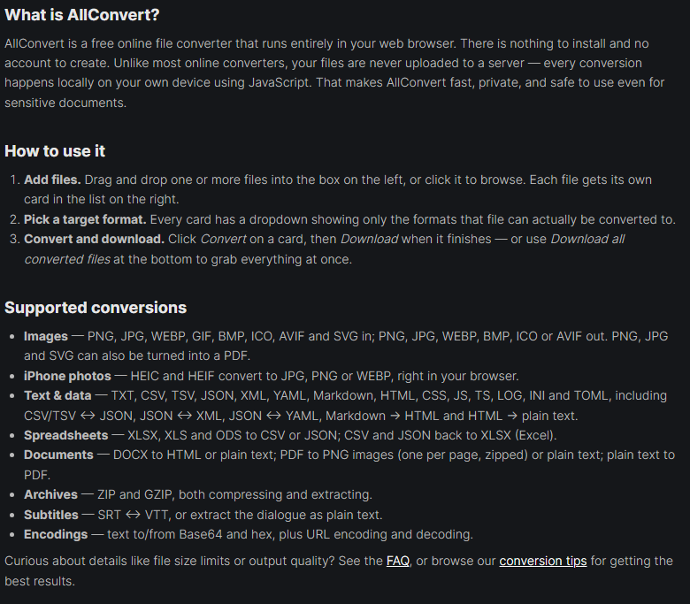 AllConvert — Free Online File Converter gallery image