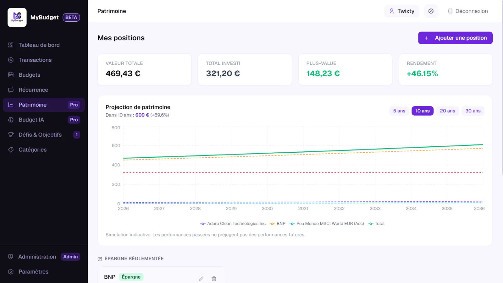 MyBudget screenshot 2
