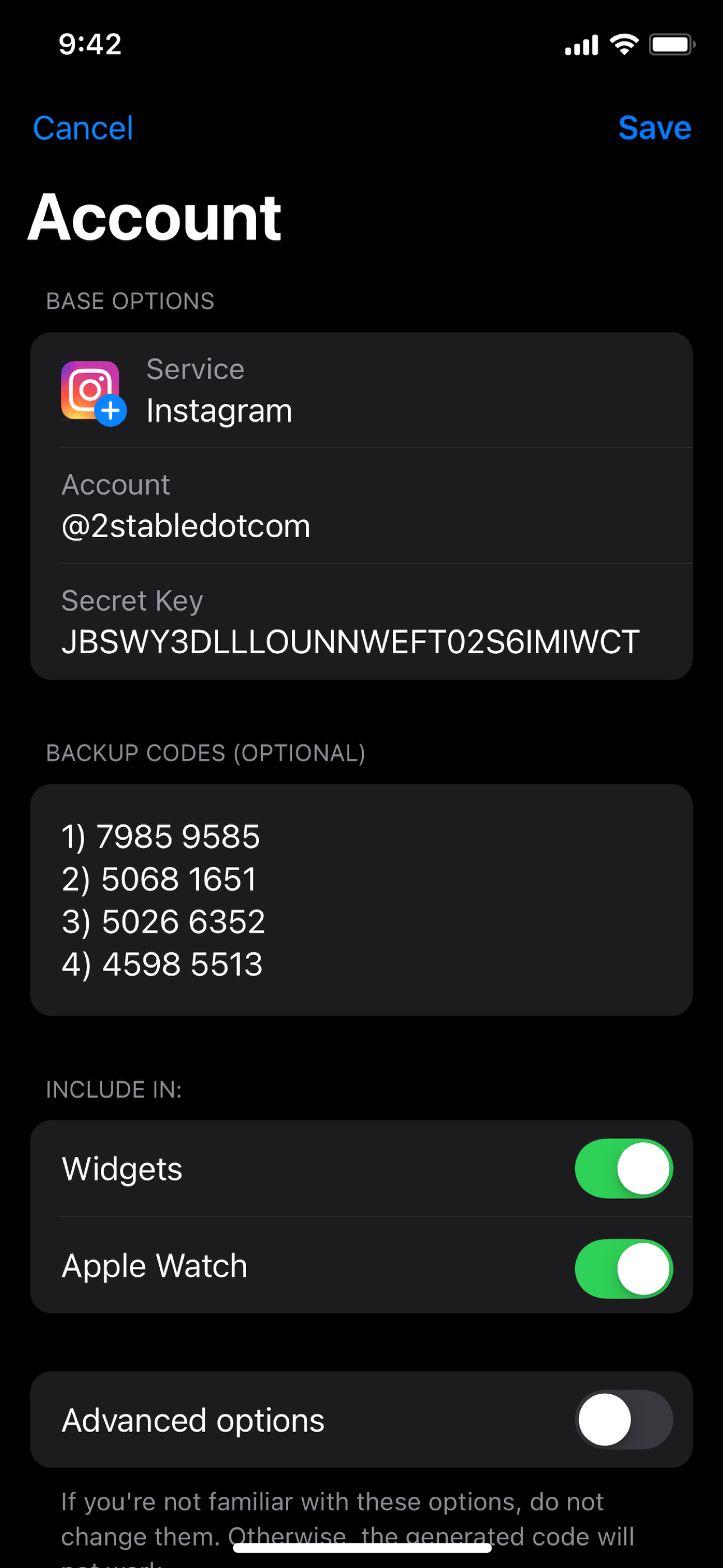 App di autenticatore di 2Stable media 3