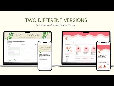 Candy Leaves Notion Finance Tracker gallery image