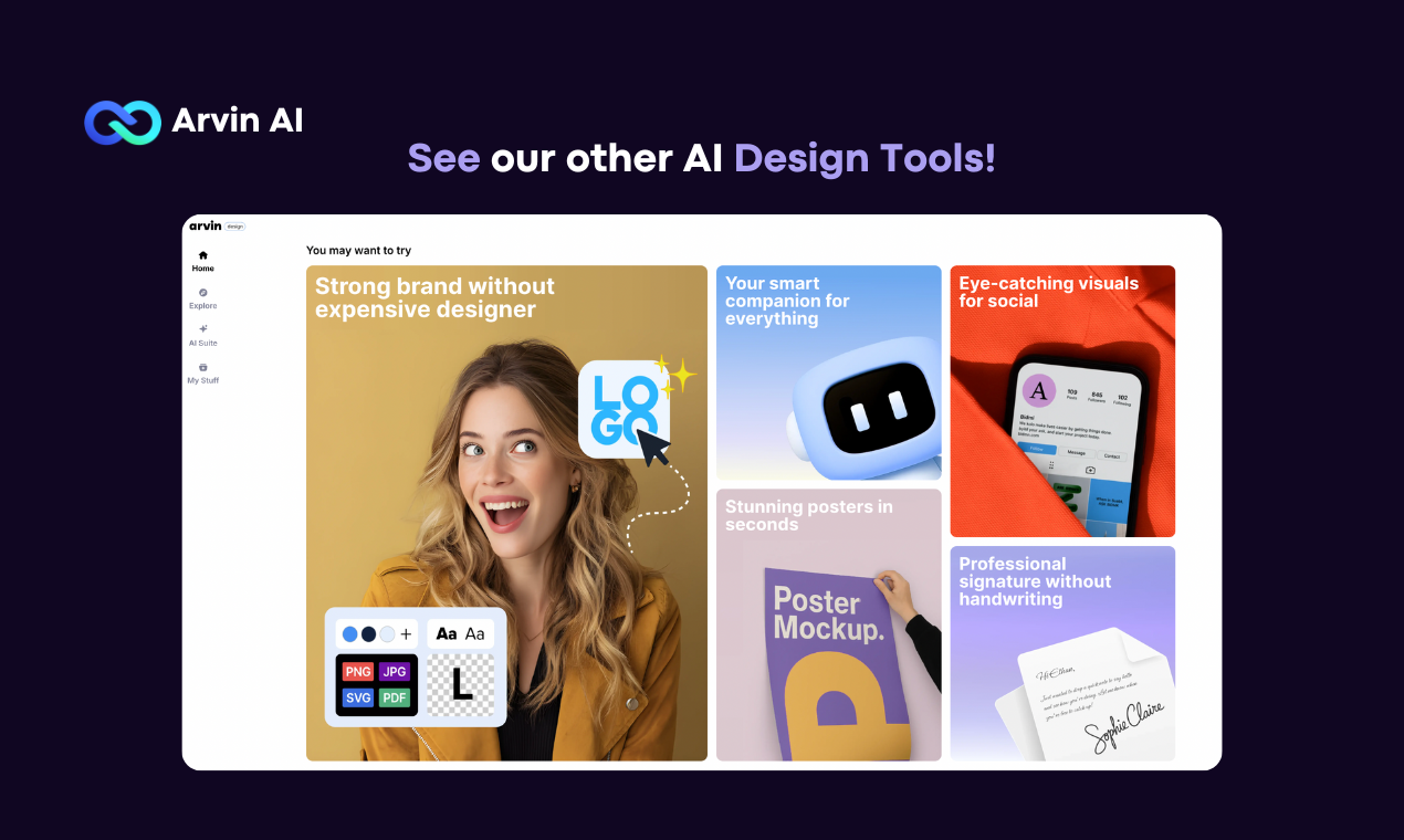 مولد توقيع Arvin AI media 5