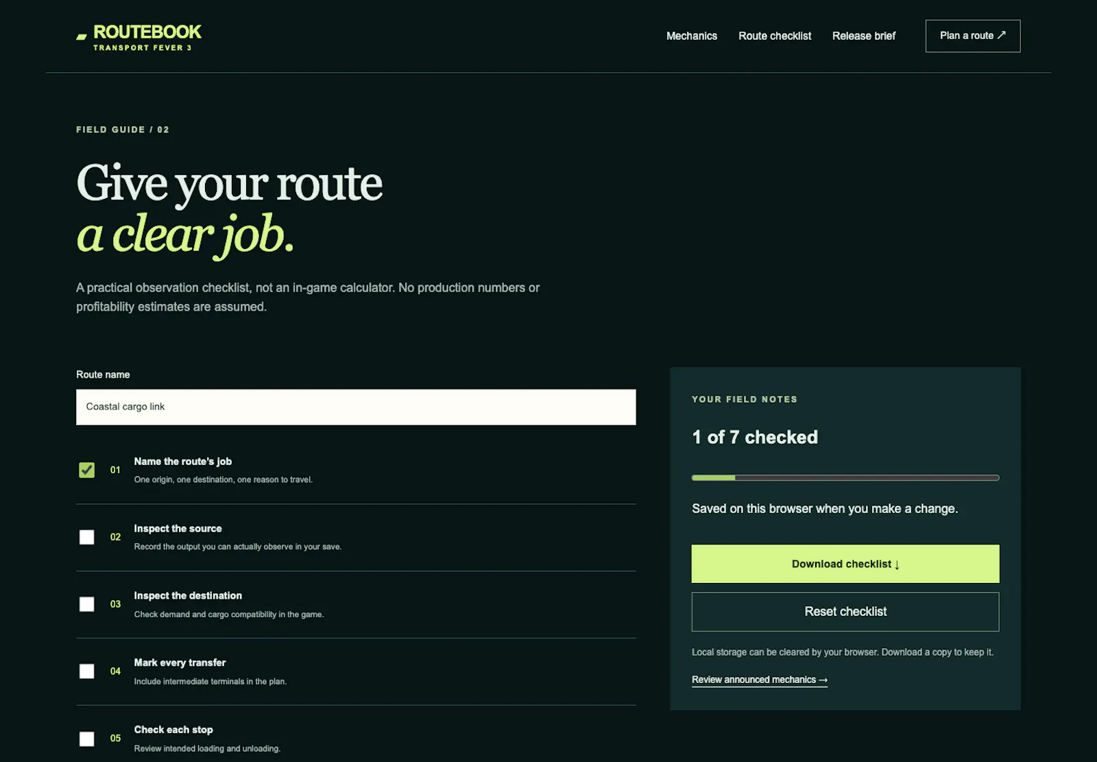 TF3 Routebook screenshot 1