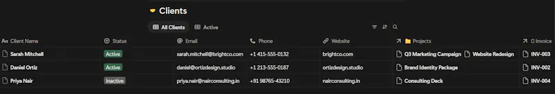 Client & Project Tracker for Freelancers screenshot 2