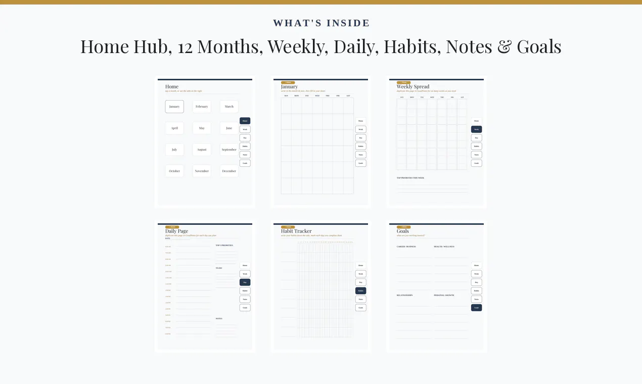 Hyperlinked Digital Planner gallery image
