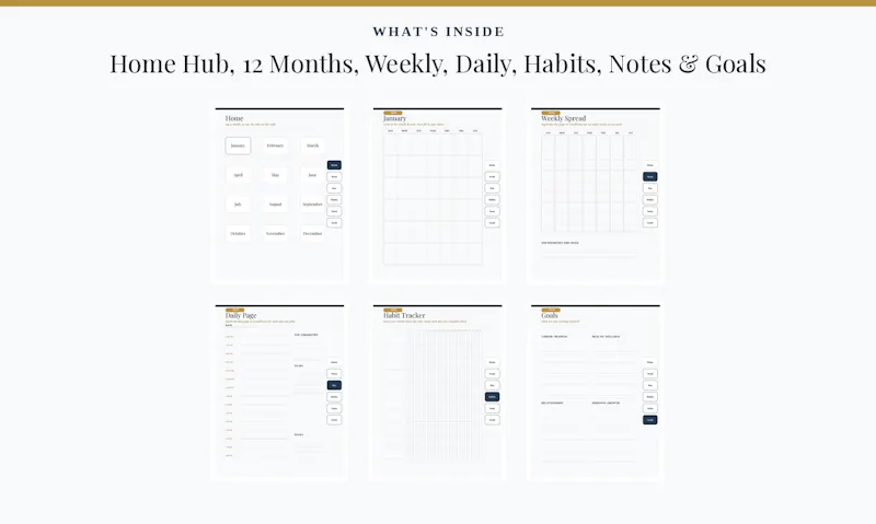 Hyperlinked Digital Planner screenshot 1