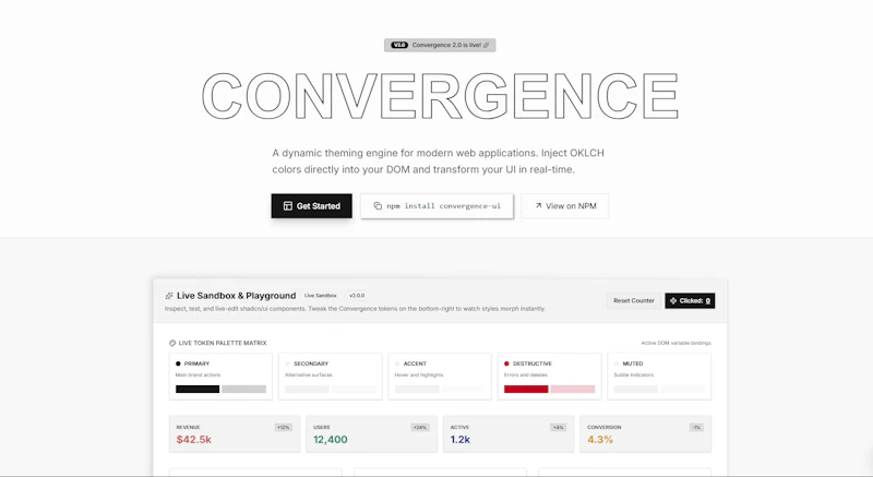 Convergence UI screenshot 2