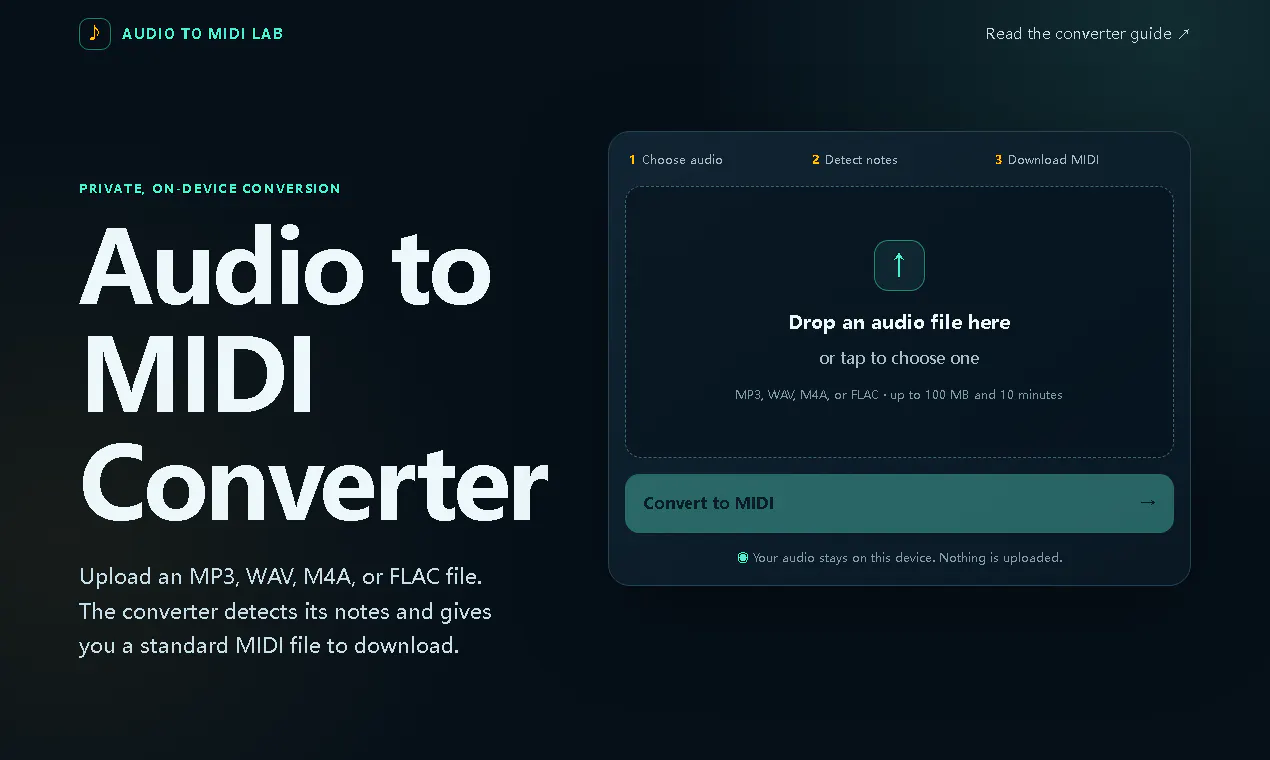 Audio to MIDI Lab gallery image