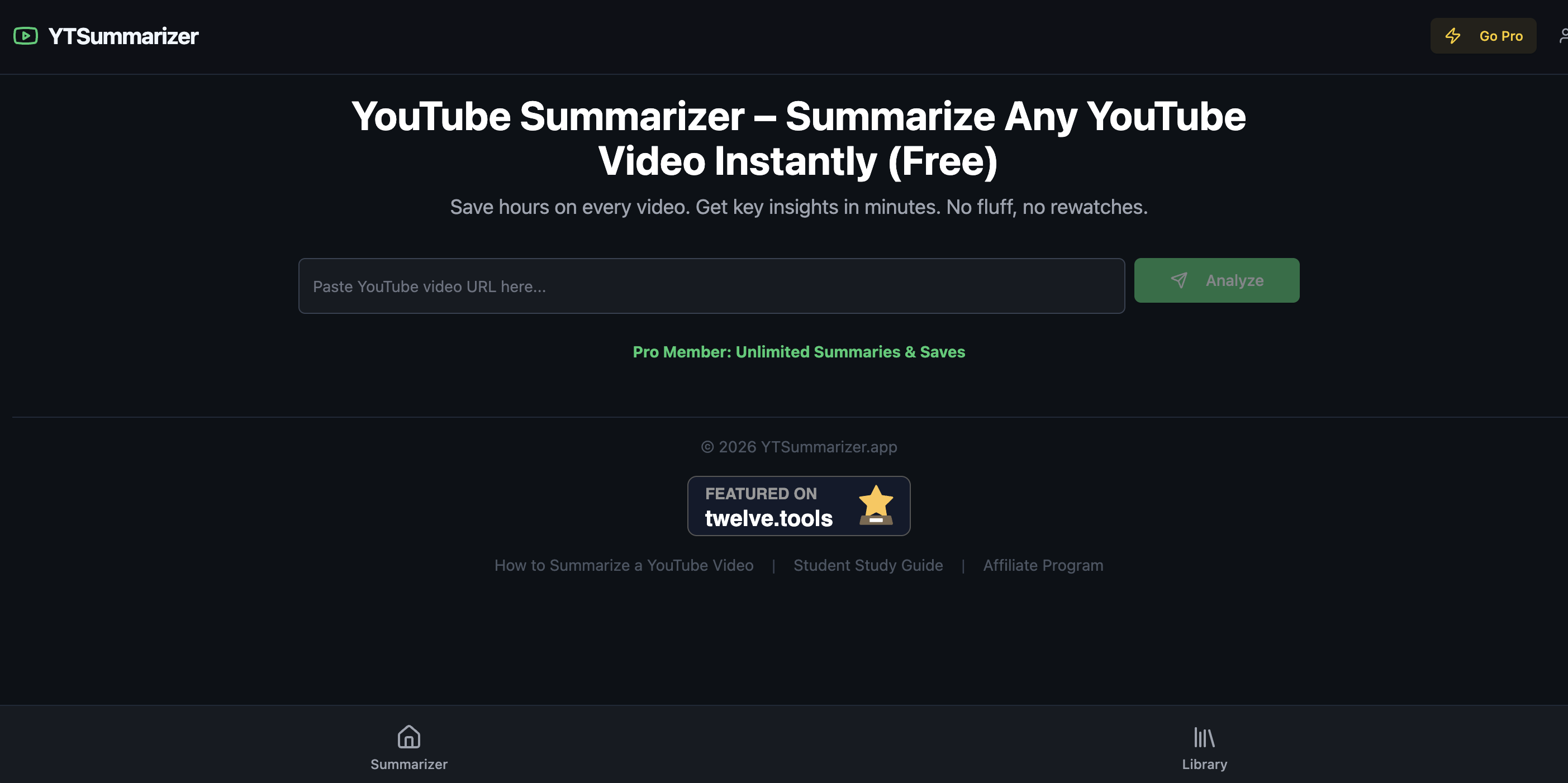 YTsummarizer 2.0  gallery image