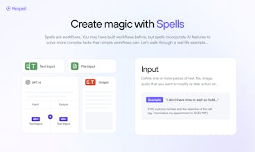 Integration of Respell&rsquo;s platform with popular tech tools, including Gmail, Notion, Airtable, and more, optimizing workflow efficiency.