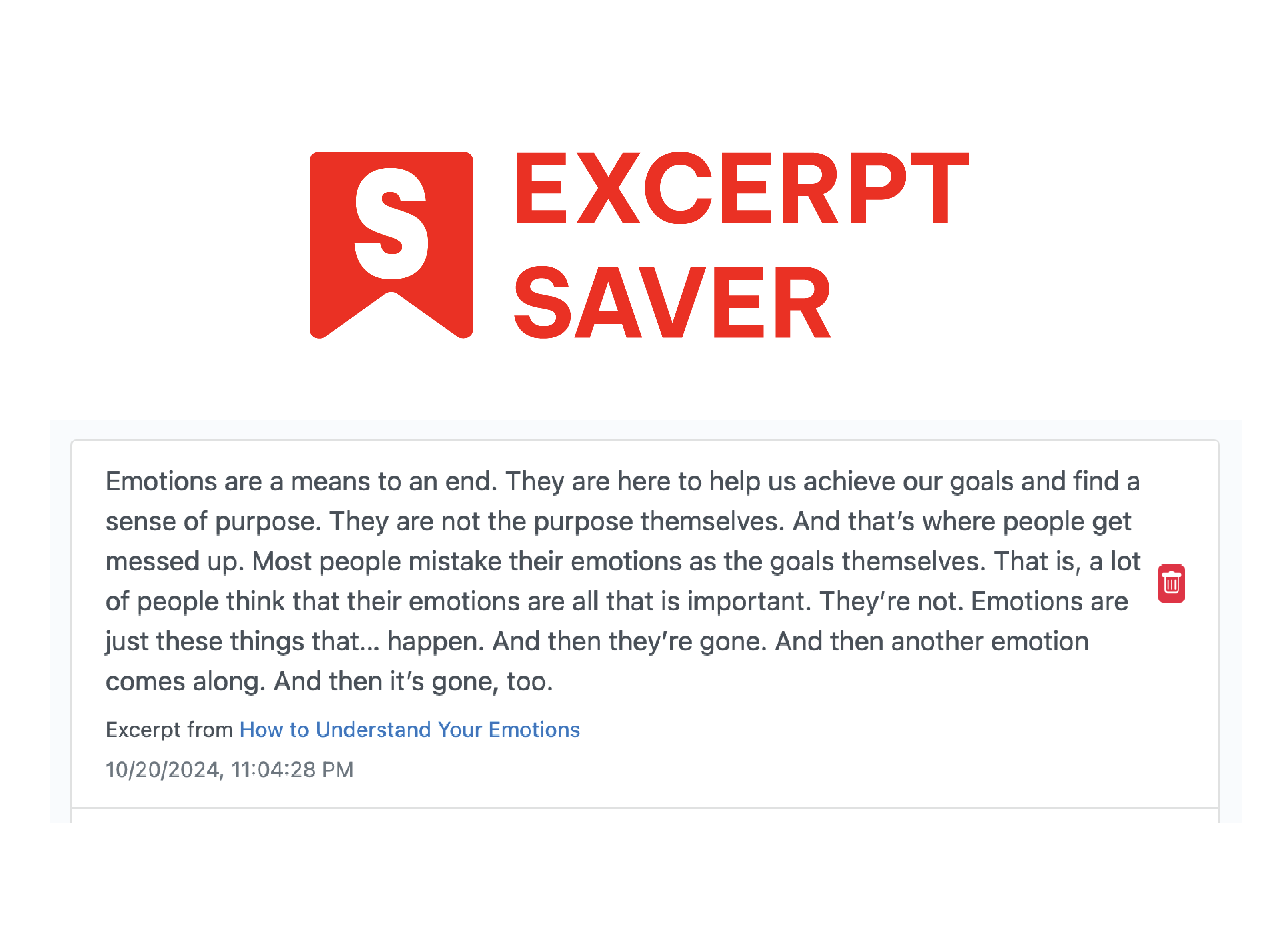 Excerpt Saver media 1