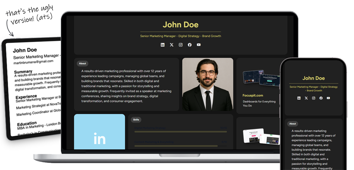 Média Yab.bio - Web / CV amical avec un lien en bio 2