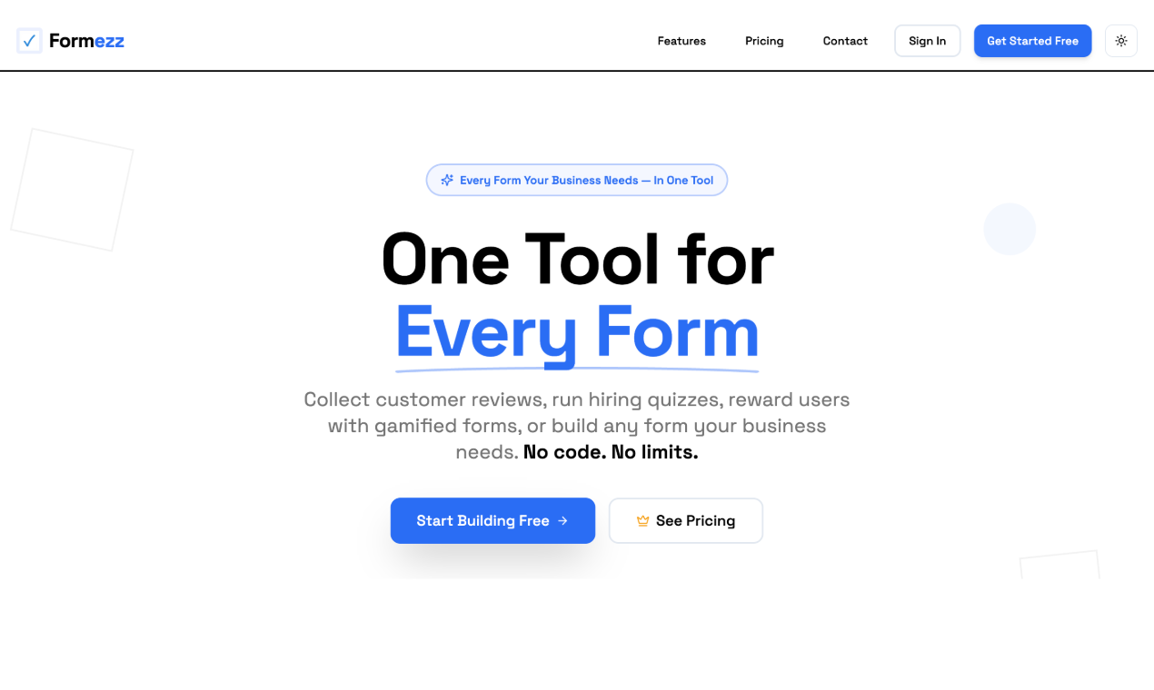 Formezz - Main product screenshot demonstrating key features and user interface