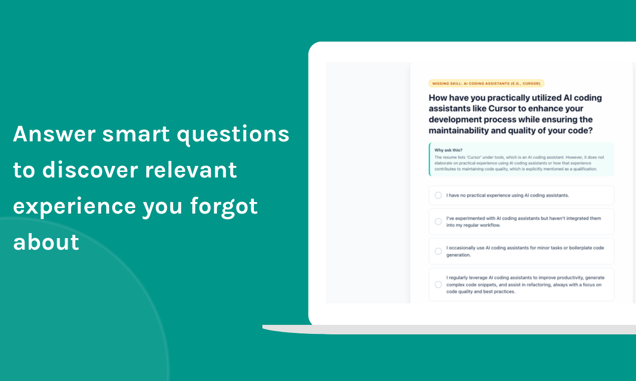 ResumeFits - Main product screenshot demonstrating key features and user interface