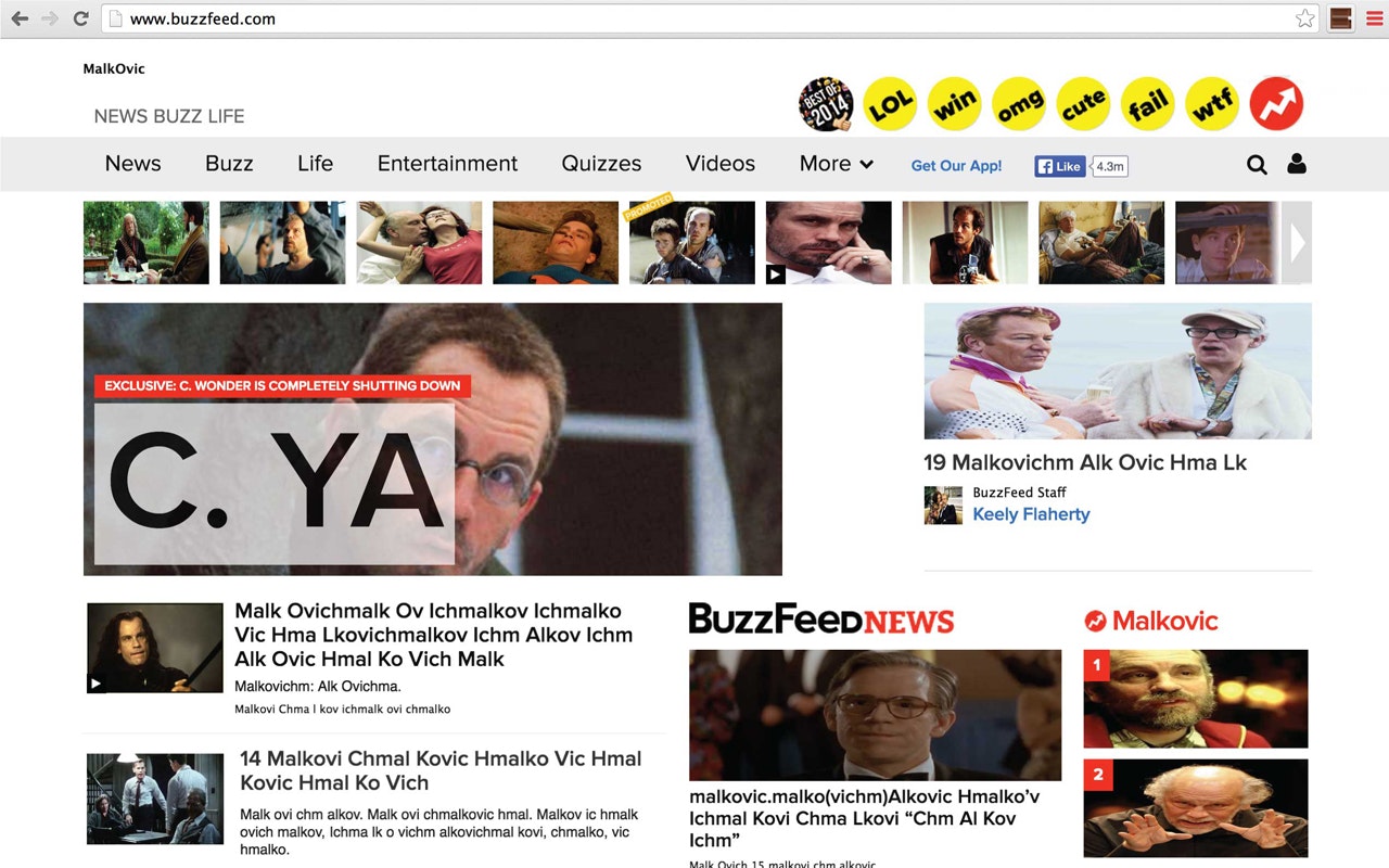 Browsing John Malkovich gallery image