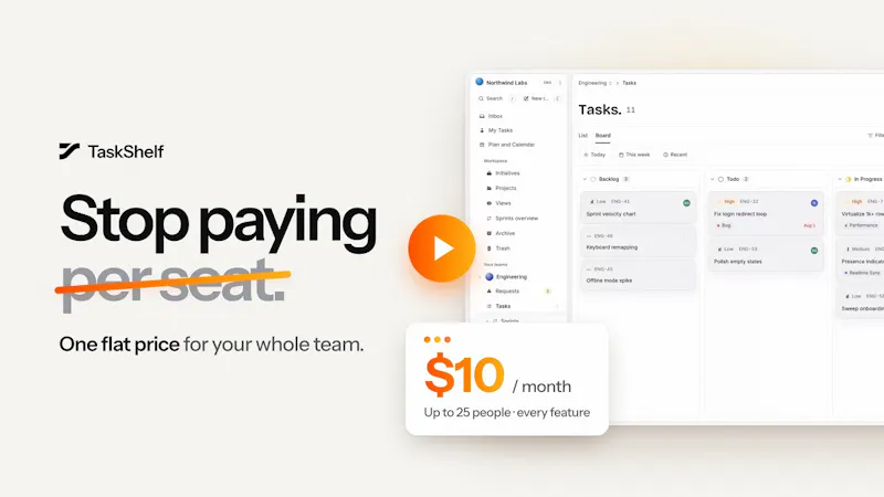 TaskShelf screenshot 1 (video preview)