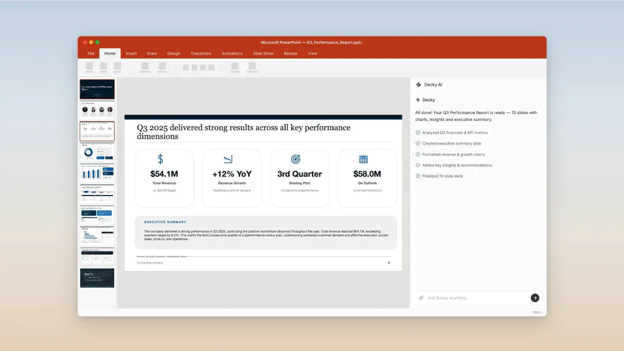 Decky AI for PowerPoint gallery image
