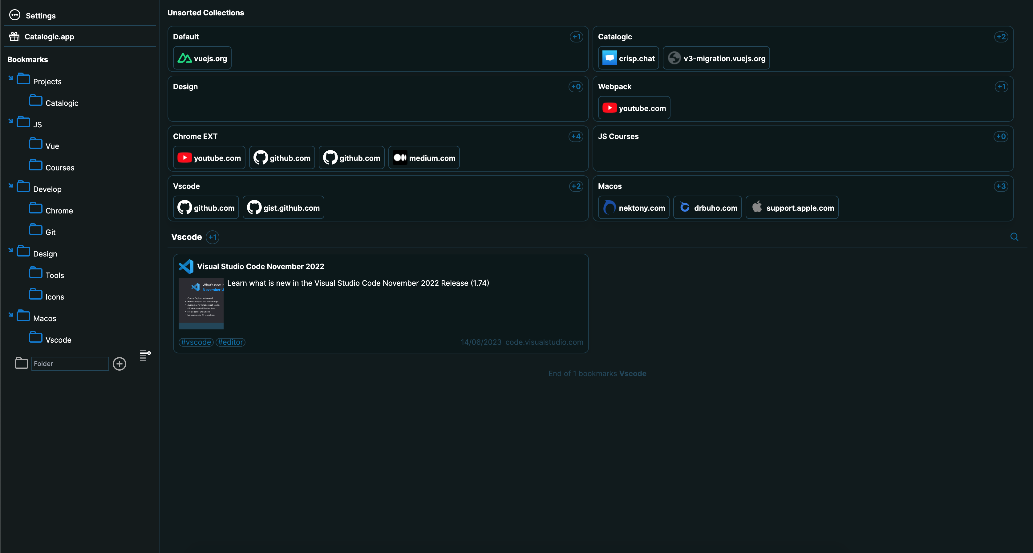 Catalogic - Bookmarks Manager media 3
