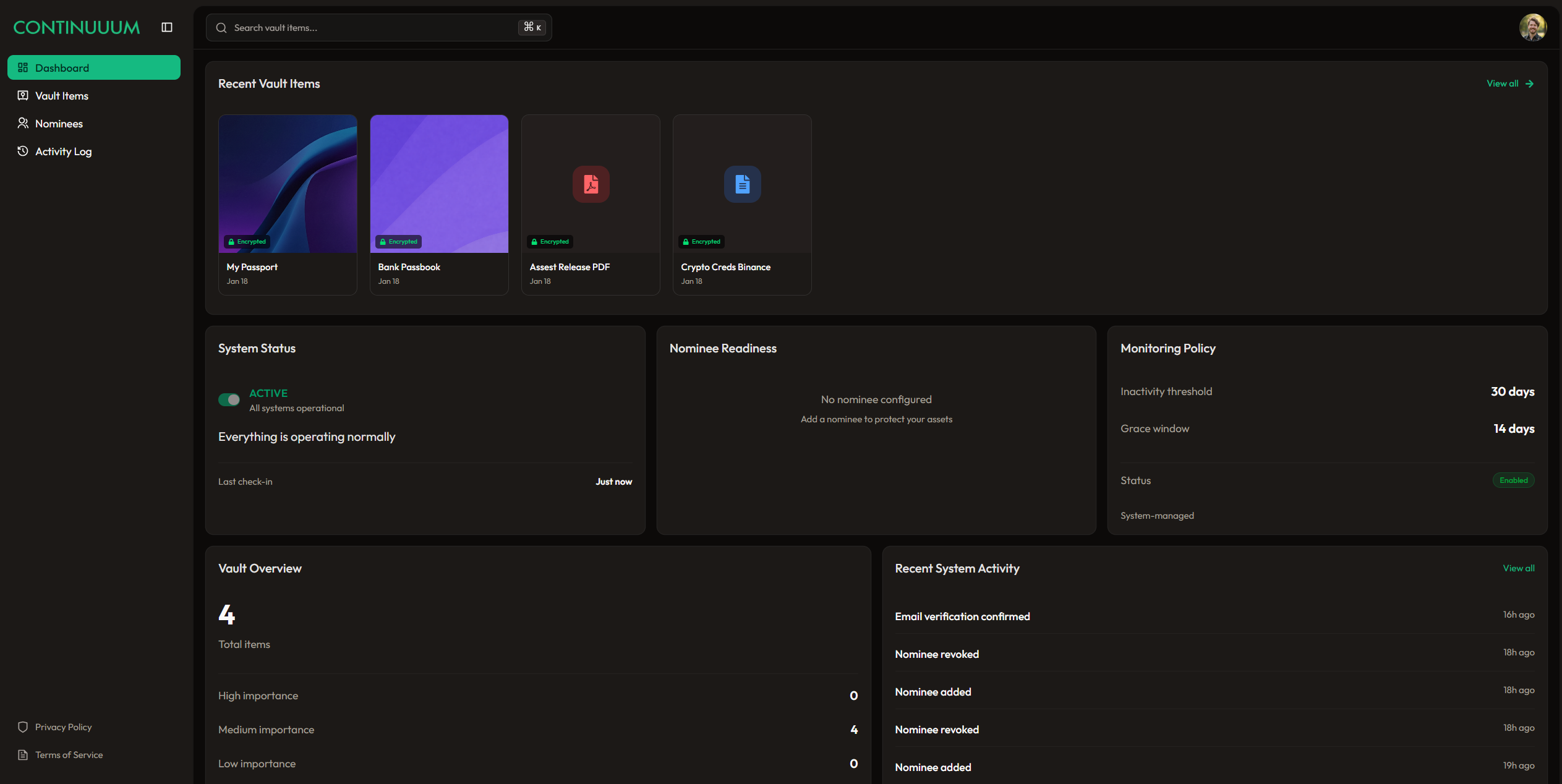 Continuuum - Screenshot 2 showing product features and functionality