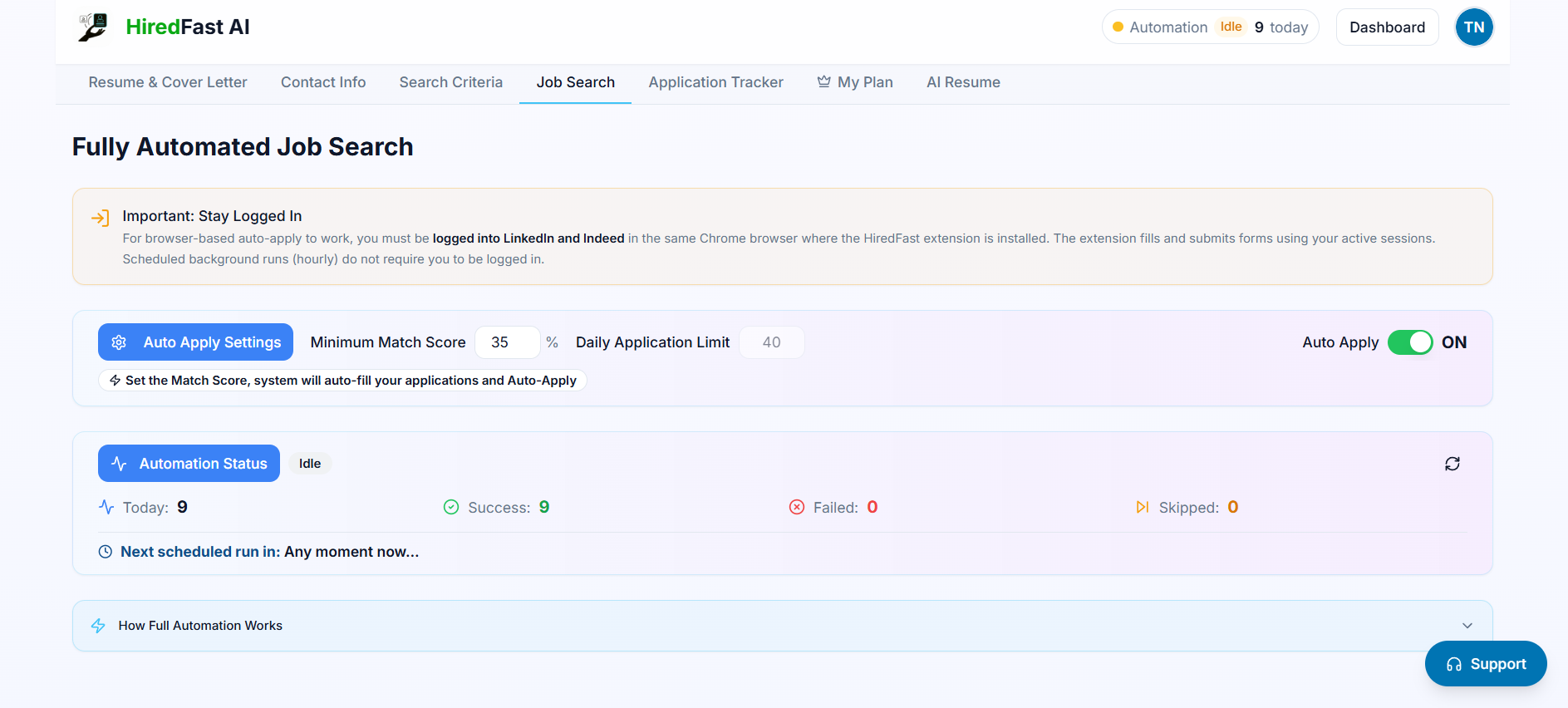 AI-powered job search automation engine gallery image